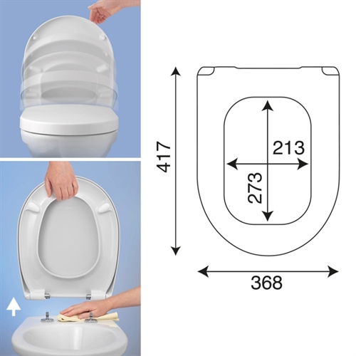 Taurus 'D' Shaped Commercial Toilet Seat